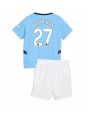 Manchester City Matheus Nunes #27 Hjemmedraktsett Barn 2024-25 Korte ermer (+ bukser)